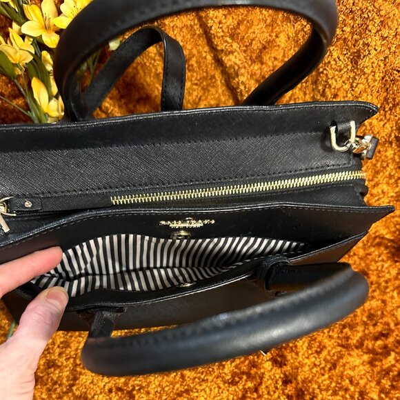 NWOT Kate Spade Black Saffiano Satchel - Picture 7 of 15
